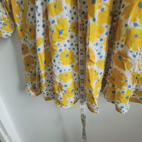 Vera for Anthropologie women's Buttercup Mini Dress Size M floral - Picture 8 of 16